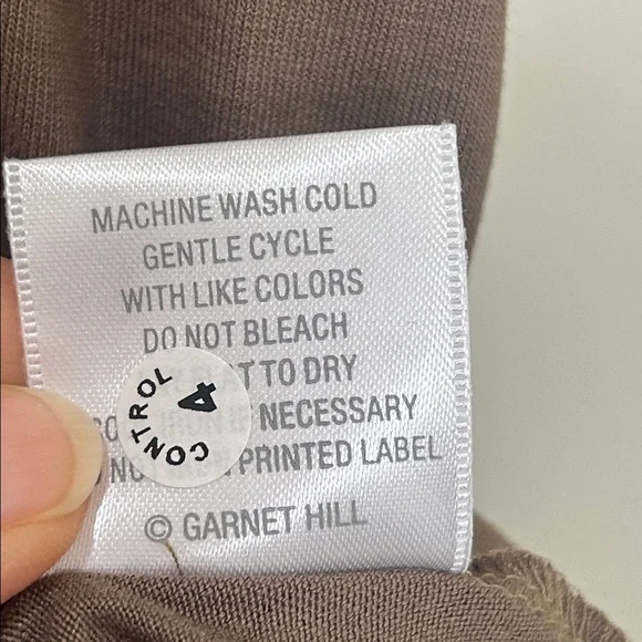 GARNET HILL Knit Trapeze Dress Taupe Brown Size XL - Picture 12 of 15